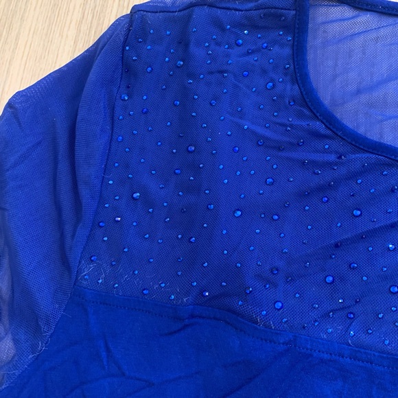 Cable & Gauge Women's Blue Mesh Jewel Short Sleeve Shirt (Medium) - Picture 3 of 9